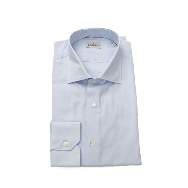 Light Blue Cotton Mens Shirt Bagutta