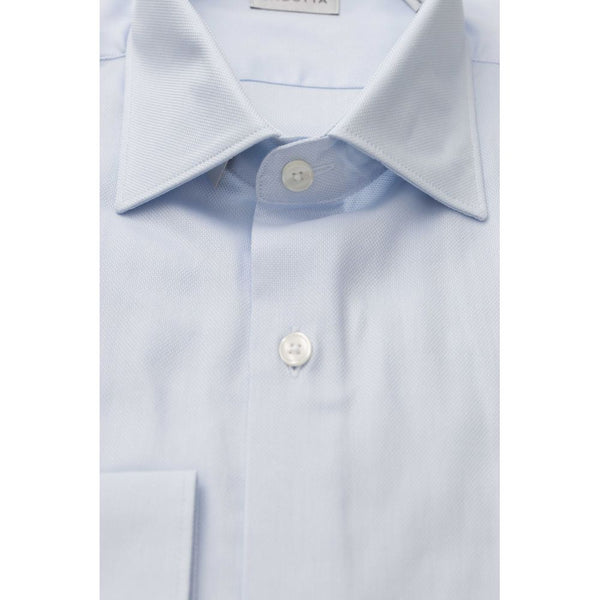 Light Blue Cotton Mens Shirt Bagutta