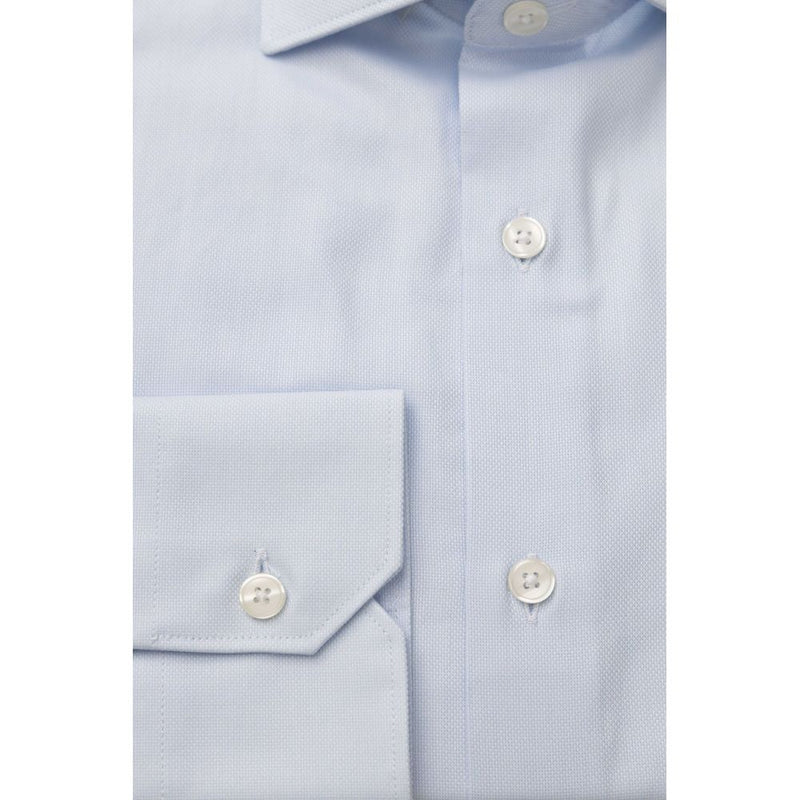 Light Blue Cotton Mens Shirt Bagutta