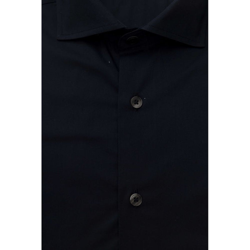 Blue Cotton Men Shirt Bagutta