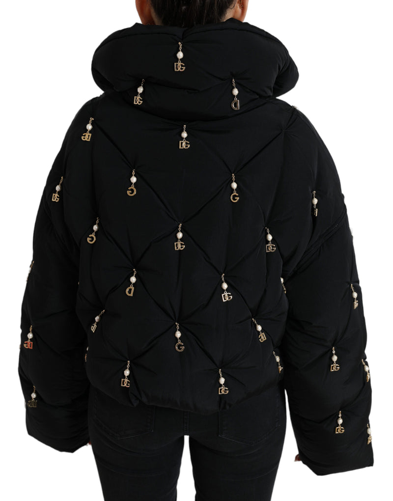 Elegant Quilted Jacket with Pearl Embellishment Dolce & Gabbana