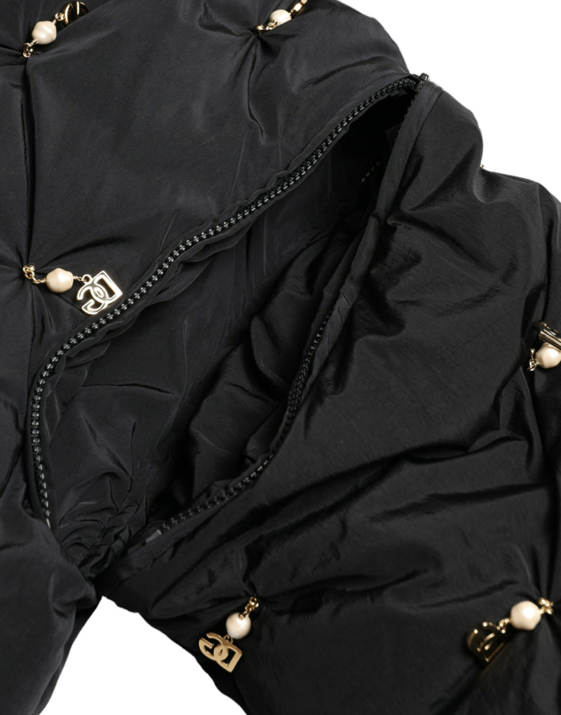 Elegant Quilted Jacket with Pearl Embellishment Dolce & Gabbana