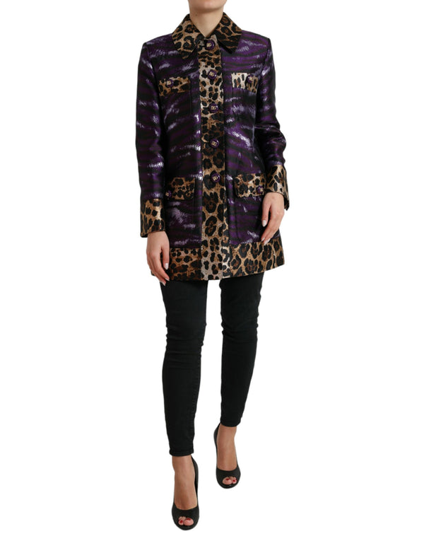 Exquisite Jacquard Trench With Tiger Motif Dolce & Gabbana