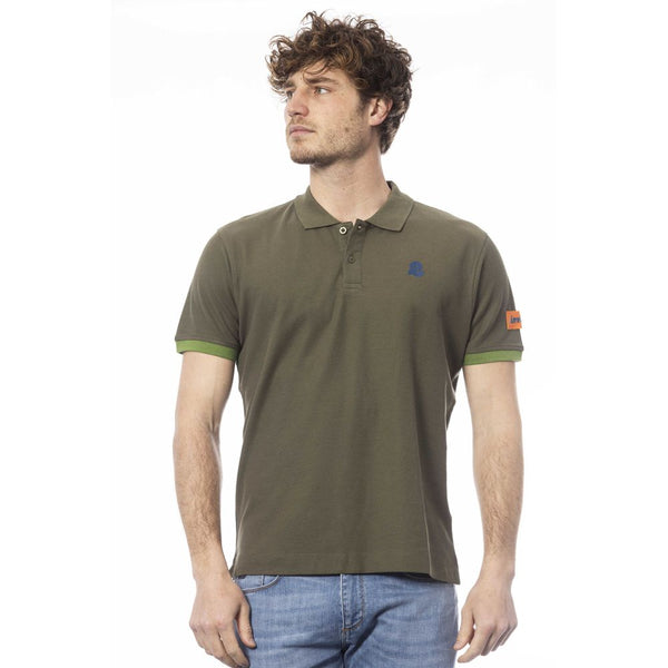 Green Cotton Men Polo Shirt Invicta