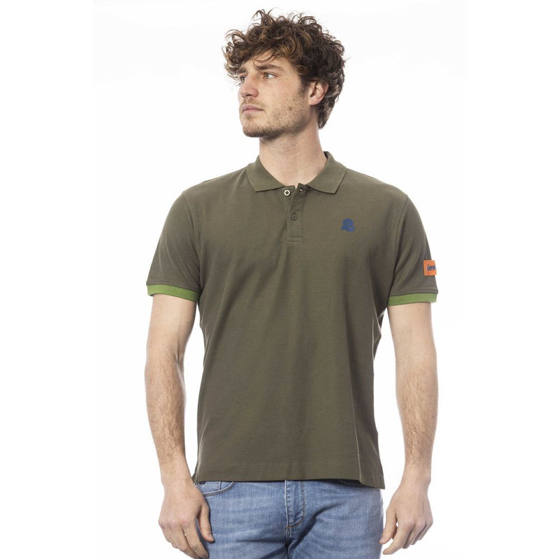 Green Cotton Men Polo Shirt Invicta