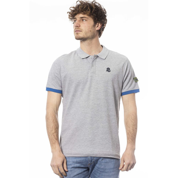 Gray Cotton Men Polo Shirt Invicta