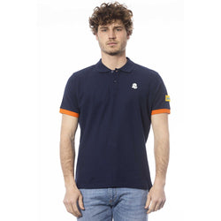 Blue Cotton Men Polo Shirt Invicta