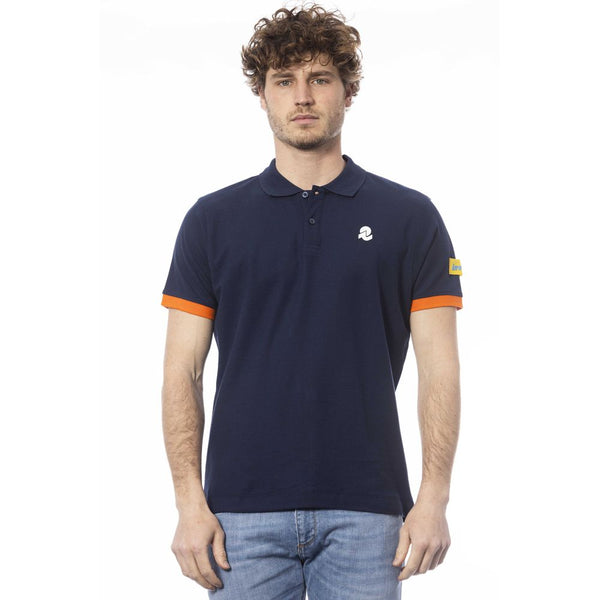 Blue Cotton Men Polo Shirt Invicta
