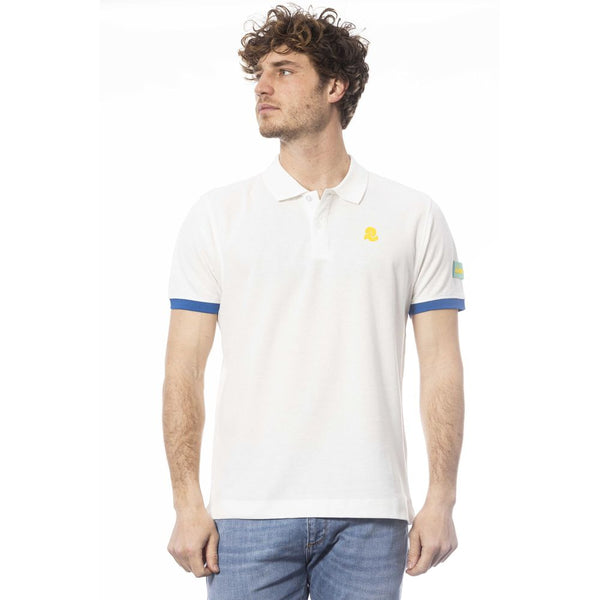 White Cotton Men Polo Shirt Invicta