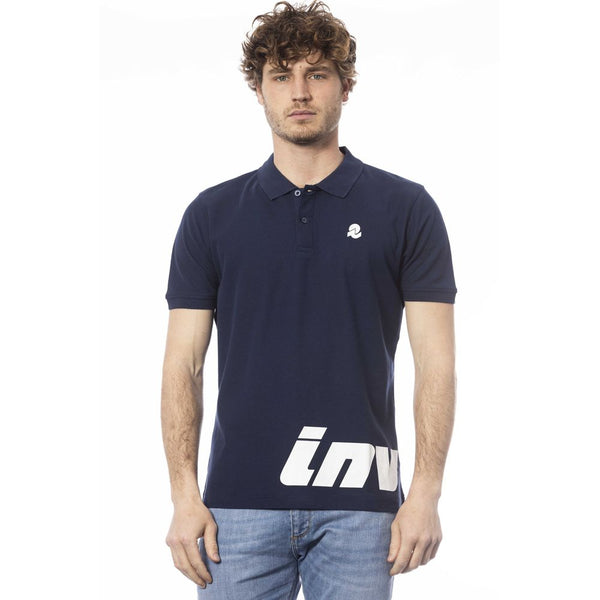 Blue Cotton Men Polo Shirt Invicta