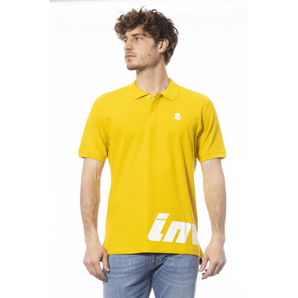 Yellow Cotton Men Polo Shirt Invicta