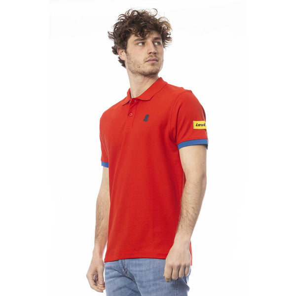 Red Cotton Men Polo Shirt Invicta