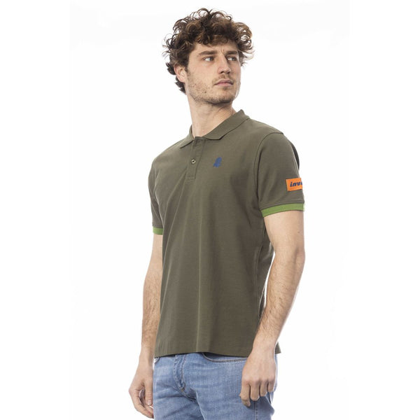 Green Cotton Men Polo Shirt Invicta
