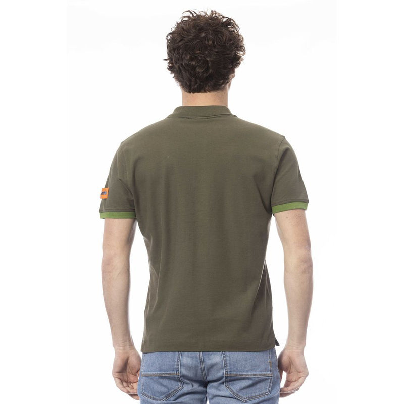Green Cotton Men Polo Shirt Invicta