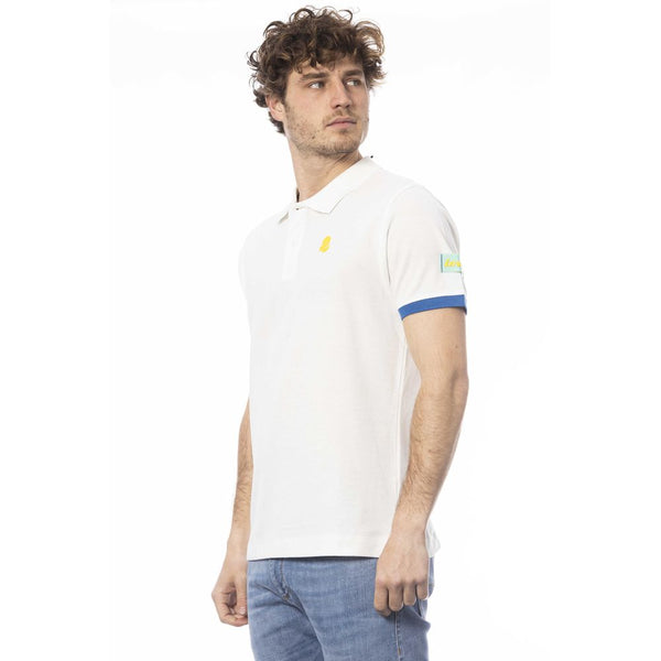 White Cotton Men Polo Shirt Invicta