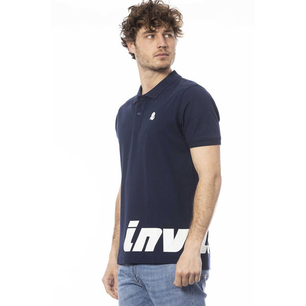 Blue Cotton Men Polo Shirt Invicta