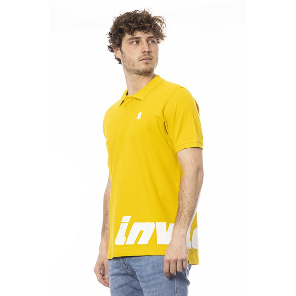 Yellow Cotton Men Polo Shirt Invicta