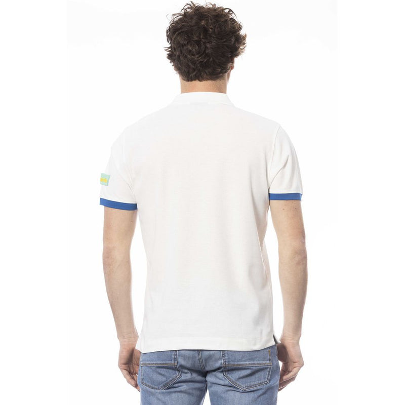 White Cotton Men Polo Shirt Invicta