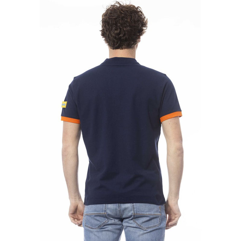 Blue Cotton Men Polo Shirt Invicta