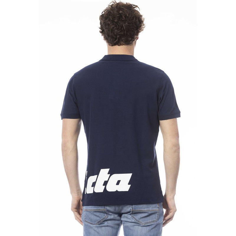 Blue Cotton Men Polo Shirt Invicta