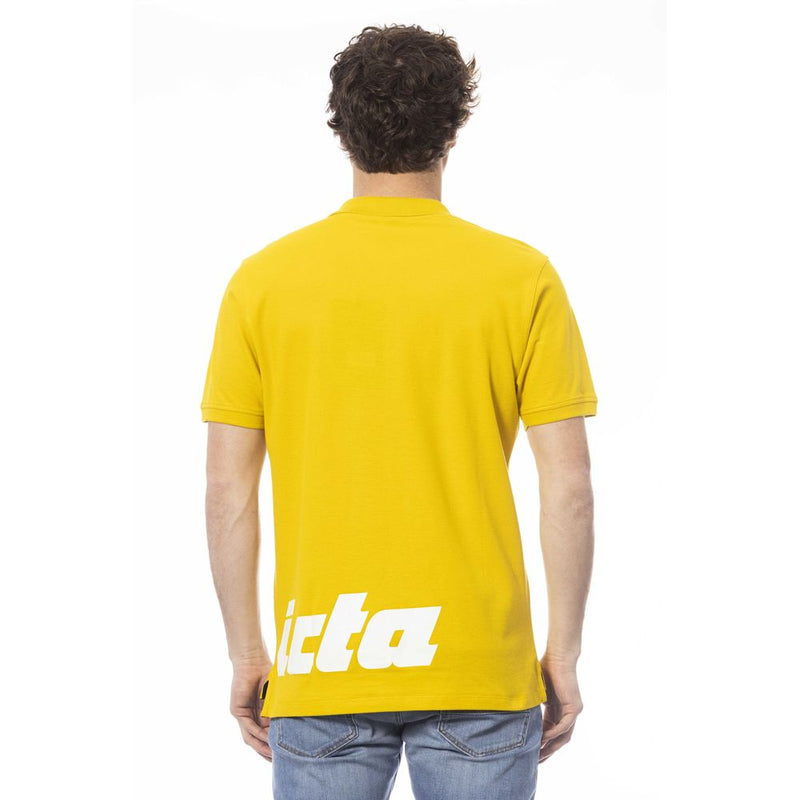 Yellow Cotton Men Polo Shirt Invicta