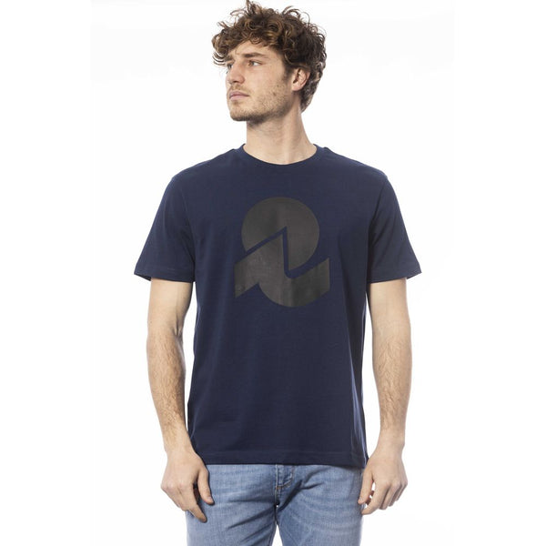 Blue Cotton Men T-Shirt Invicta