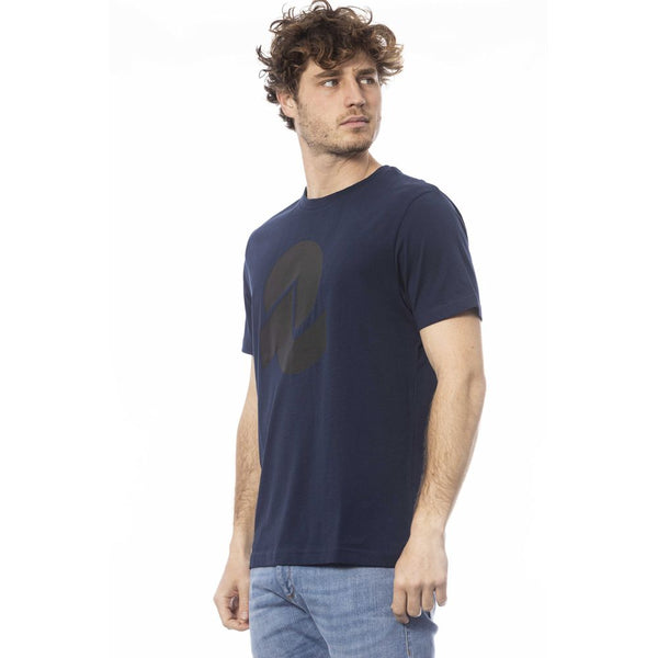 Blue Cotton Men T-Shirt Invicta