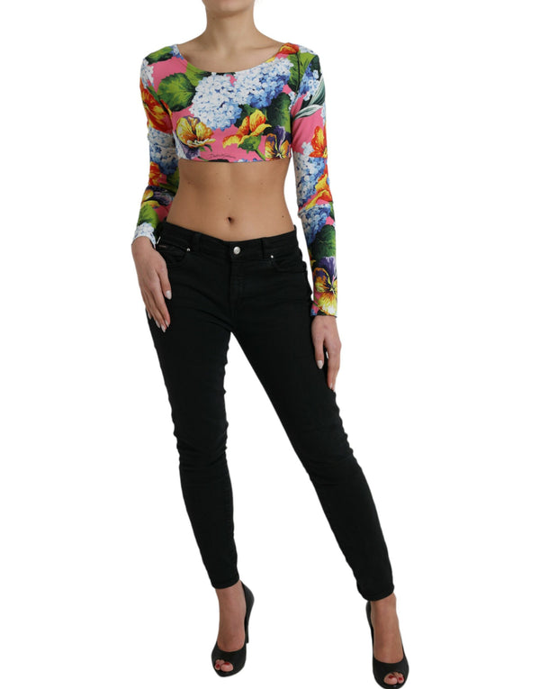 Floral Elegance Cropped Blouse Dolce & Gabbana