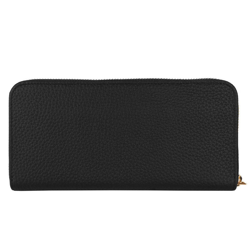 Elegant Leather Zip Wallet - Timeless Accessory Baldinini Trend