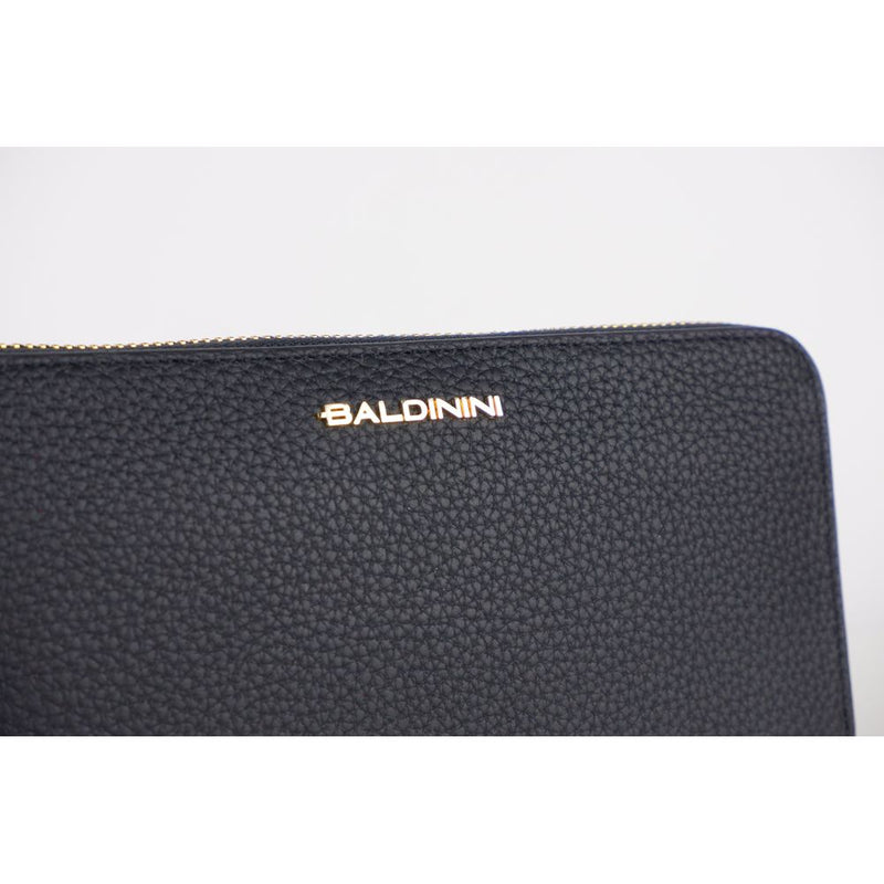 Elegant Leather Zip Wallet - Timeless Accessory Baldinini Trend