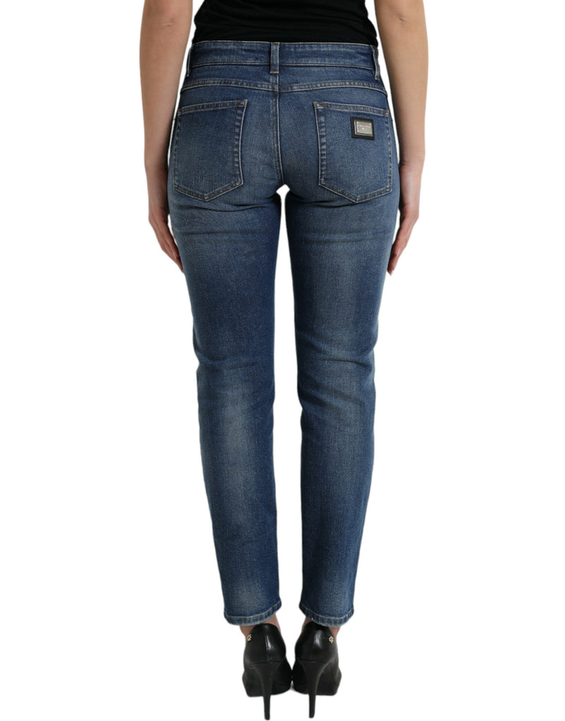 Chic Boyfriend Mid-Waist Stretch Jeans Dolce & Gabbana