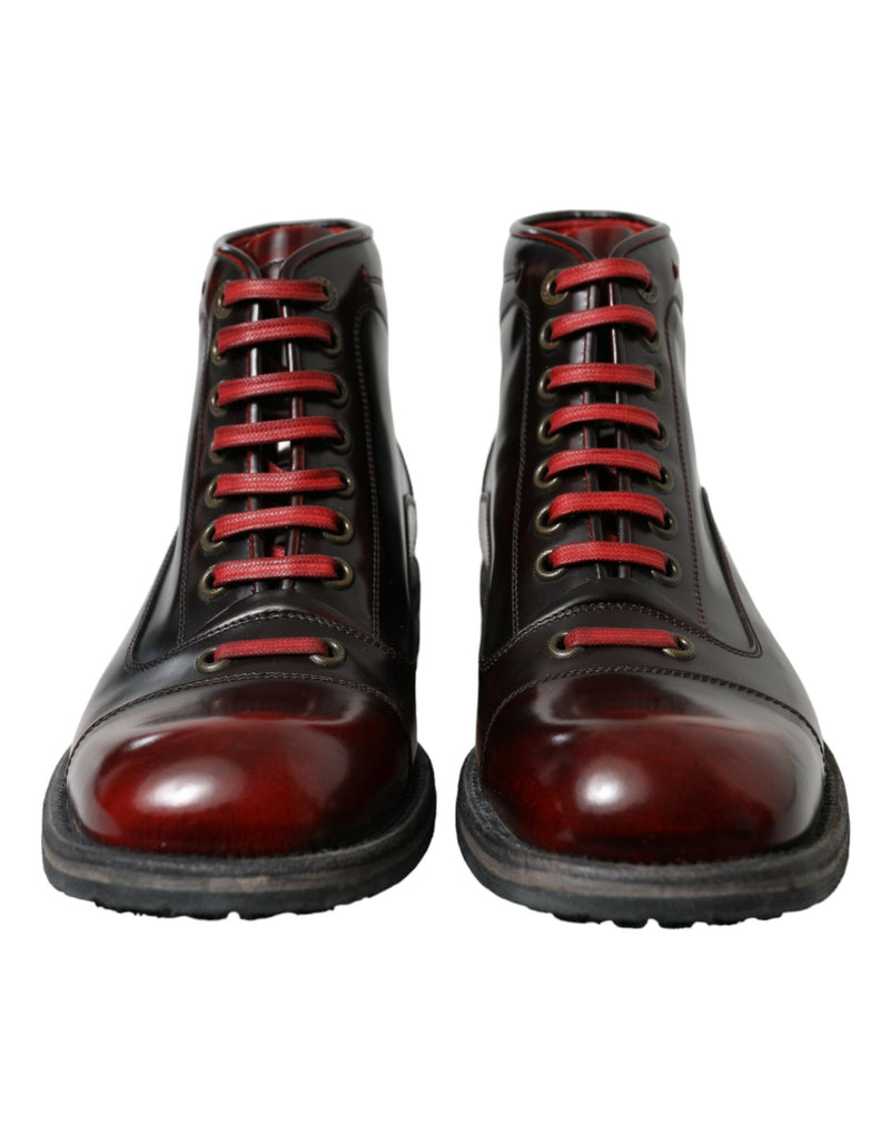 Dapper Dual-Tone Leather Ankle Boots Dolce & Gabbana