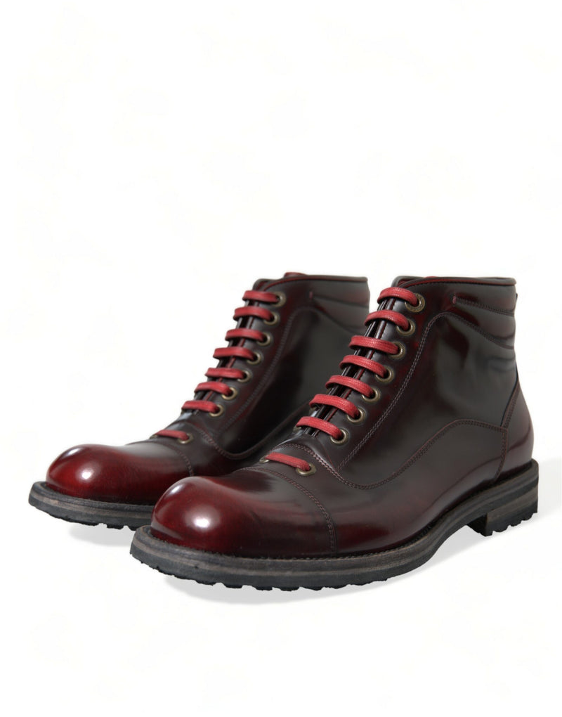 Dapper Dual-Tone Leather Ankle Boots Dolce & Gabbana