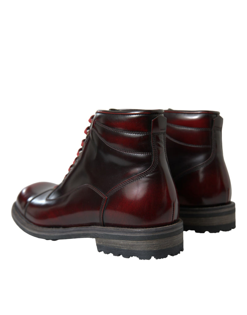 Dapper Dual-Tone Leather Ankle Boots Dolce & Gabbana