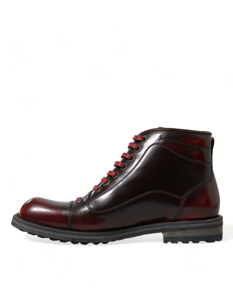 Dapper Dual-Tone Leather Ankle Boots Dolce & Gabbana