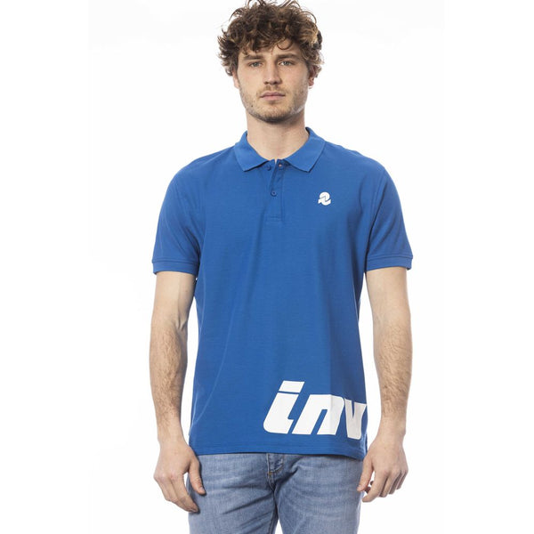 Blue Cotton Men Polo Shirt Invicta