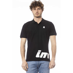 Black Cotton Men Polo Shirt Invicta