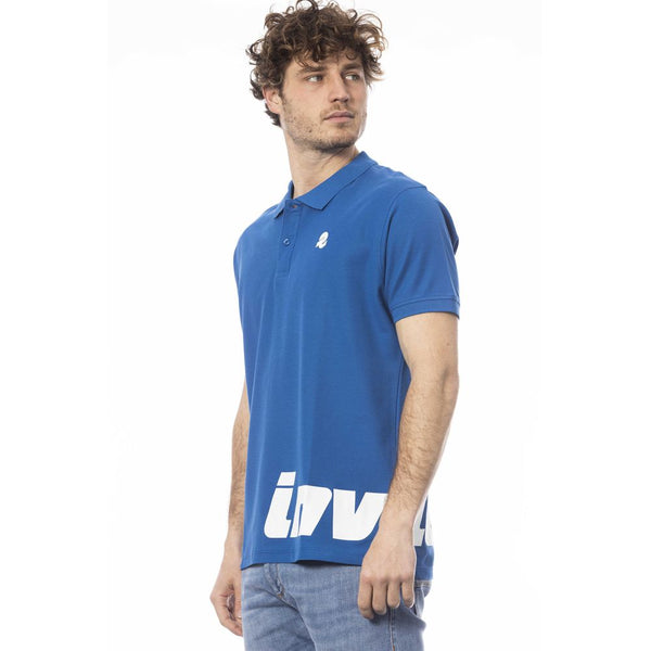Blue Cotton Men Polo Shirt Invicta