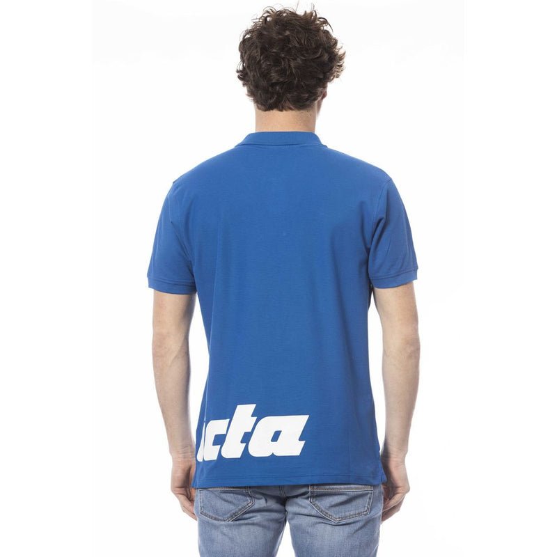 Blue Cotton Men Polo Shirt Invicta