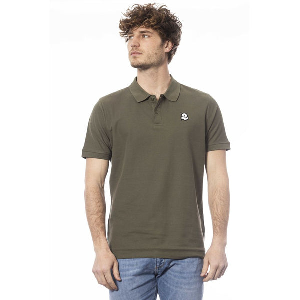 Green Cotton Men Polo Shirt Invicta