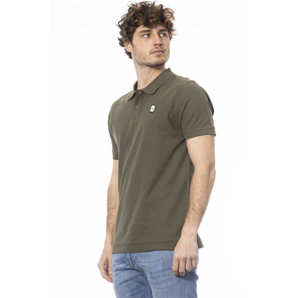 Green Cotton Men Polo Shirt Invicta