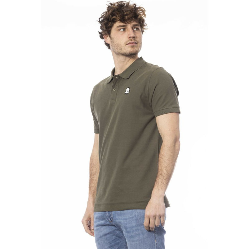 Green Cotton Men Polo Shirt Invicta