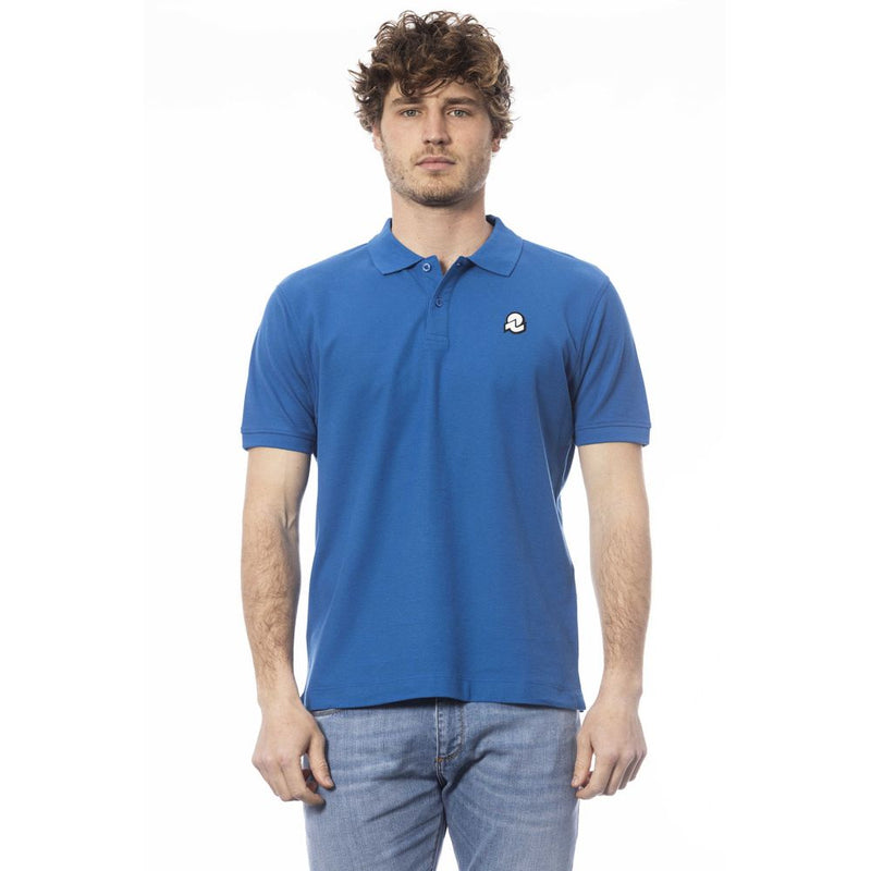 Blue Cotton Men Polo Shirt Invicta