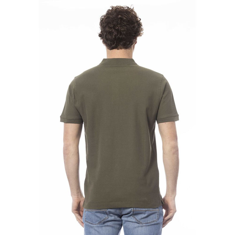 Green Cotton Men Polo Shirt Invicta