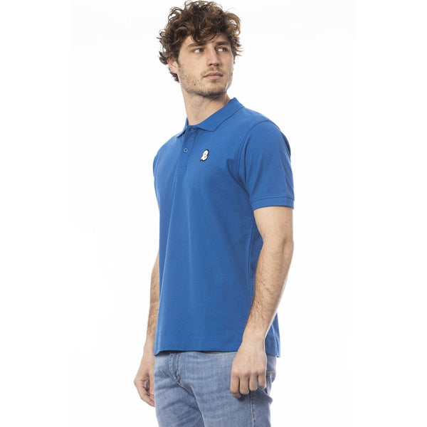 Blue Cotton Men Polo Shirt Invicta