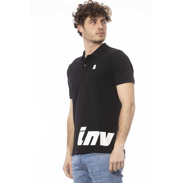 Black Cotton Men Polo Shirt Invicta