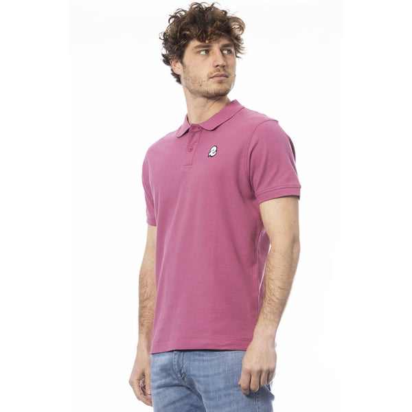 Purple Cotton Men Polo Shirt Invicta