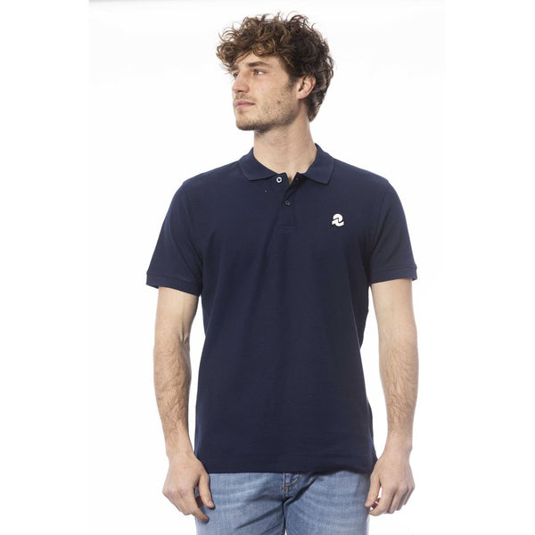 Blue Cotton Men Polo Shirt Invicta