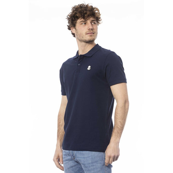 Blue Cotton Men Polo Shirt Invicta