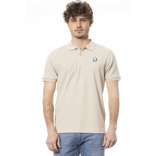 Beige Cotton Men Polo Shirt Invicta